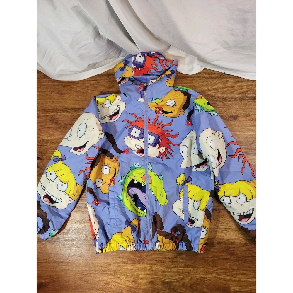 Members Only Nickelodeon Jacket Mens M Rugrats Windbreaker Hooded
